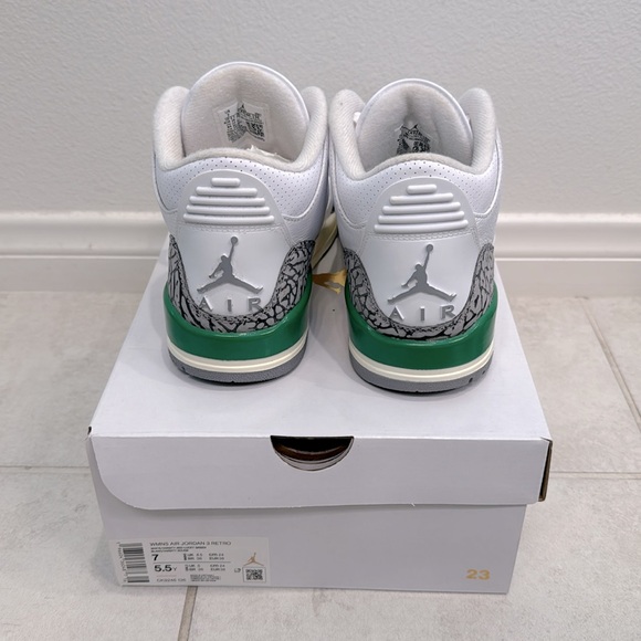 JORDAN 3 LUCKY GREEN Size 7w / 5.5m - Picture 4 of 7